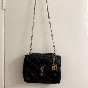Black YSL purse
